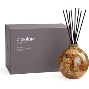 LAFCO New York Absolute Collection Reed Diffuser, Balsam Black Pepper - 15 oz - Up to 1 Year Fragrance Life - Reusable, Hand Blown Glass Vessel - Nylon Reeds - Made in The USA
