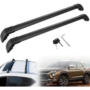 MotorFansClub Roof Rack Cross Bars Fit for Chevrolet Chevy Trailblazer 2021 2022 2023 Cargo Baggage Top Rail Luggage Bike Load Rack, Black