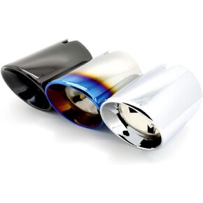 1 Pcs SORMOR Stainless Steel Exhaust Tips Slip-On F8X M3 M4, 2.8"Inlet Muffler for S55/M3 M4 (BLACK)