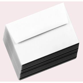Bright White A6 70lb 100 Envelopes (4-3/4 x 6-1/2) for 4-1/2 x 6-1/4 Thank You Cards, Enclosures Gift Tags Showers Weddings Invitations Announcements, Response Cards, Minis from The Envelope Gallery in Saudi Arabia
