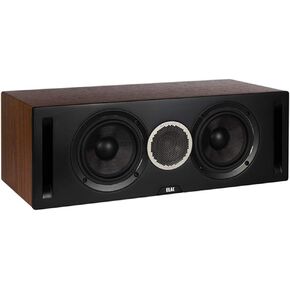 ELAC Debut Reference C5.2 Center Channel Speaker - Black Baffle, Walnut Cabinet