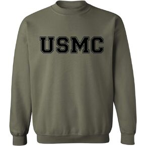 zerogravitee USMC Athletic Crewneck Sweatshirt in Military Green