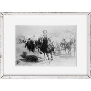 INFINITE PHOTOGRAPHS 1914 Photo Villa General Francisco Pancho Villa (1877-1923) on horseback, during the Mexican Revolution. Possibly taken at the time of the Battle of Ojinga, Chihuahua