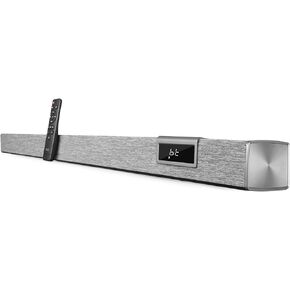 Pyle Built-in Class D Stereo Power Amplifier 35'' 2.1 Channel Soundbar - Wireless Bluetooth with Remote Control, BT Technology, Optical Input, Built-in LED Lights