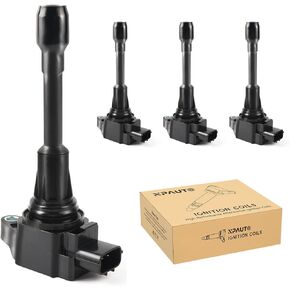 Ignition Coil Pack Replacement for L4 Nissan Altima Cube Rogue Sentra Versa, 2007 2008 2009 2010 2011 2012 2013 2014 2015 2016 2017 2018 2.5L 2.0L 1.8L 1.6L, UF549, Pack of 4