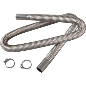 Diesel Heater Exhaust Pipe Flexible Exhaust Tubing Generator Flex Extension Pipe Stainless Steel 1"/2.5cm Inner Diameter (48INCH 120CM)