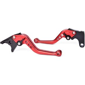 Short Brake Clutch Levers for Yamaha YFZ 450 S/T/V 2003-2006, YFM 350 Raptor 2006-2013, YFM 660 Raptor 2001-2006, YFM 700 Raptor 2000-2006, Banshee YFZ350 1995-2008, YFS200 Blaster 2003-2007 (Black)