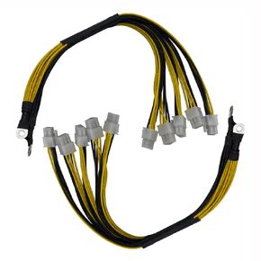 Onyehn2PCS 40cm 6 Pin PCIE Mining Power Supply Connector Cable for Bitmain Antminer APW7 + APW3 PSU L3 D3