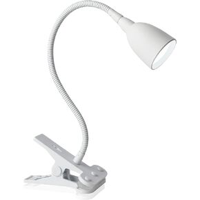 Newhouse Lighting NHCLP-LED-BLK Black Metal Flexible Clamp-Style LED Goose Neck Desk Lamp in 3000K Warm White Color Temperature with Power Adapter and 6 ft. Power Cord