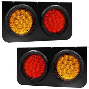 2PCS LED Trailer Lights, 19-LED 24V Semi-Truck Rear Lights 2-Lights Universal LED Tail Lights for Snowmobile Utility Pickups Truck RV Camper UTV UTE Vans.