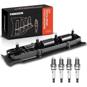 A-Premium Ignition Coils and Spark Plugs Kits Compatible with Chevrolet Malibu, Cavalier, Cobalt, HHR, Classic & Pontiac Grand Am, Pursuit, Sunfire & Saturn Vue, LS, LS1, LW1, L100, L300, Ion & Olds