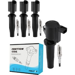 FD505 Ignition Coil AP104 Spark Plug Pack For Ford C-Max EcoSport Escape Focus Fusion Ranger Transit,For Lincoln MKZ,For Mazda 36 Tribute,For Mercury Mariner 2.0L 2.3L 2.5L 2003-2020,4 PCS
