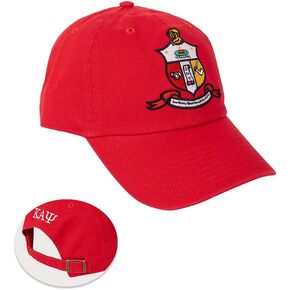 Kappa Alpha Psi Baseball Hat Yo Nupe Brimmed Embroirderd Hats Cap Adjustable Cloth Strap Adult (Style 4) Red