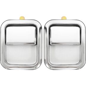 NewYall Pair Chrome Front Exterior Door Handles for CJ7 1981-1986 CJ5 1981-1983 TJ 1997-2006 Wrangler 1987-2006 Outer Left Driver and Right Passenger Side 55176382AE 55176383AE CH1310131 CH1311131