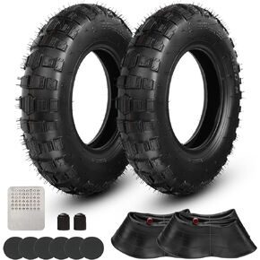 GREHUA 3.50-8 3.50x8 " Inch Front Rear Tire and Inner Tube for Z50 Z50A Z50R Z50RD KV75 MT1 Mini Trail Monkey Bike MT50 Trailhopper Minibike c300 Power Wheelchair Wheelbarrow Trailer Scooter 2 Set