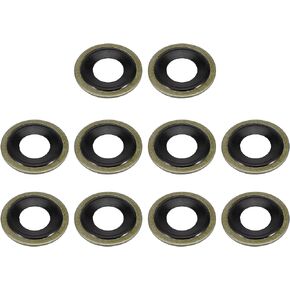 X AUTOHAUX 10pcs M12 Oil Drain Plug Gasket for Pontiac for GMC for Cadillac 14079550