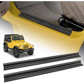 طقم واقي عتبة الباب مع شعار 1941، حافة لـ 1997-2006 Wrangler TJ استبدال أجزاء الملحقات، قطعتان/مجموعة in Kuwait