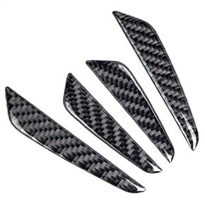 4PCS Car Side Door Edge Guards Protector Sticker Personalized Protective Pad Sticker, Real Soft Carbon Fiber, Compatible with SUV Pickup Truck,(Carbon Fiber Black & Yellow)