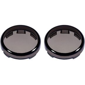 Benlari Smoke Bullet Turn Signal Light Lens Covers Compatible for Harley Davidson Touring Dyna Softail Sportster Electra Street Road Glide Road King Fatboy Heritage 1986-2019