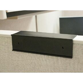 Quality Aluminum, Changeable Cubicle Nameplate Holder, Black Base, and Black Name Plate Holder, Guaranteed Not to Crack, 8" x 2" (2.75" Cubicle Wall Depth)