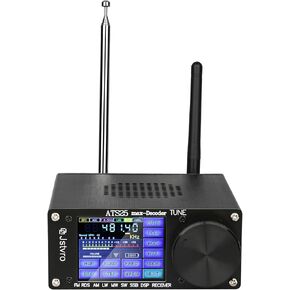 Upgraded ATS25max DECODER Portable Shortwave Radio,4.16 Version Adds CW,RTty Decoding Function,Four Audio Spectrum,WiFi Function,Full Bands Ham Radio Receiver with 2.4 inch Color Touching Screen