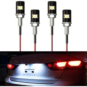 Anki HappiGo 4PCS Car License Plate Light, License Screw Bolt LED Lamp, 12V Waterproof License Plate LED Bulb for Car Motorcycle Truck RV ATV Bike(Ice Blue)