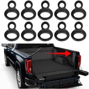 10PCS Tie Down Anchor, Tie Down Hooks, Stainless Steel Multi-Purpose Tie Down Strap Rings for Tiedown Attachment Points for Motorcycle Dirtbike ATV Trailer Truck Pickup Camper RV Accessories