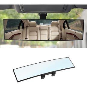 XINLIYA Car Rearview Mirror, 12 Inch Panoramic Wide Angle Anti-Glare, Clip on Auto Rear View Mirror, HD Clear Convex Surface, Car Interior Accessories Universal for SUV, Truck, Van, Vehicles (Blue)