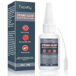 Stone Glue, 30g Glue for Ceramic Marble, Clear Super Glue for Stone to Stone, Stone and Other Material, Instant Super Glue for Ceramic, Rock, Granite, Stone and Tile in Kuwait