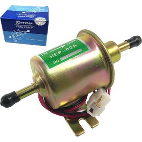 Universal Gas and Diesel Electric Fuel Pump DC 12V (Output Pressure 3-6 PSI) Heavy Duty Inline Fuel Pump Metal Solid Petrol 12 Volts HEP-02A