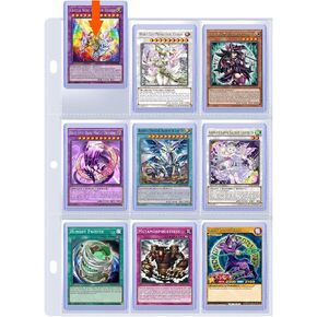 20 PCS Toploader Sleeves, 9 Pocket TopLoader Binder Pages for 3 Ring Binder, Trading Card Binder Pages Fit for 3"x 4" 35PT Toploaders in Kuwait