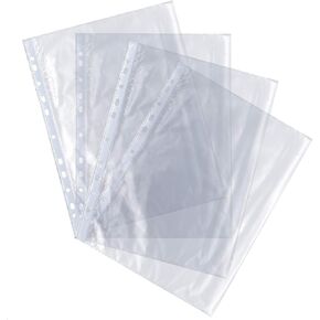 100 ورقة شفافة غير وهجية فضفاضة من أوراق الورق مقاس A4، واقيات أوراق الحروف، 11 فتحة تناسب المجلدات الحلقية 2 و3 و4 و11 (A4) in Kuwait