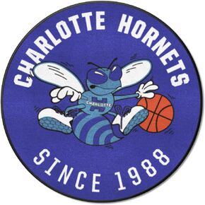 FANMATS 35242 NBA Retro Charlotte Hornets Roundel Rug - 27in. Diameter