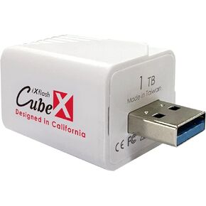 iXflash Cube Auto Photo Backup While Charging, 1TB USB Flash Drive for iPhone & iPad, Apple MFi USB 3.2 Type A Data Cube Photo Stick Backup Drive, External Hard Drive for iPhone with Free APP in Kuwait