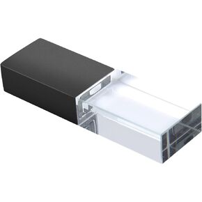 Flash Drive 64GB Crystal Transparent Rectangle Genuine LED Light Waterproof USB Drive Thumb Drive USB Stick Memory Stick USB Storage Flash Drive Jump Drive Memoria USB Wedding Gift Pen Drive