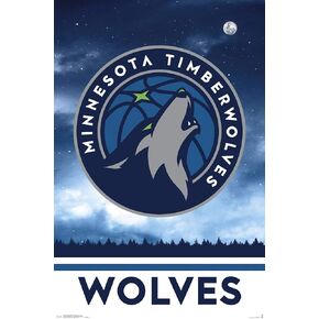 Trends International NBA Minnesota Timberwolves - Logo 18 Wall Poster, 22.375" x 34", Premium Unframed Version