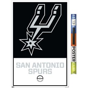 Trends International NBA San Antonio Spurs - Logo 21 Wall Poster, 22.375" x 34", Poster & Clip Bundle