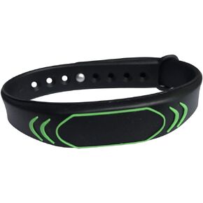 YARONGTECH MIFARE Classic 1K Wristband 13.56MHZ Black Silicone (Green-10pcs)