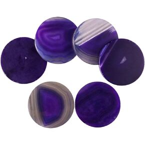 mookaitedecor Polished Agate Light Table Slices, Agate Slabs Geode Wedding Decor Place Cards Pack of 6