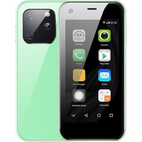 SOYES Mi12 3G Network Mini Android Smart Phone Unlocked 1GB Ram 8GB Storage 64GB Expansion 2.5 Inch Display Dual SIM TF Card 5MP Rear Camera Type-C Small Mobile Phone (Black)