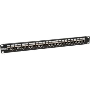 Tripp Lite 24-Port Cat6 / Cat5 Patch Panel STP Shielded RJ45 Ethernet 1U Rackmount TAA (N254-024-SH),Black
