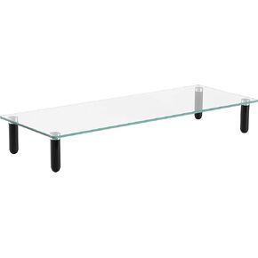LLR99533 - Lorell 4-leg Single Shelf Glass Monitor Stand