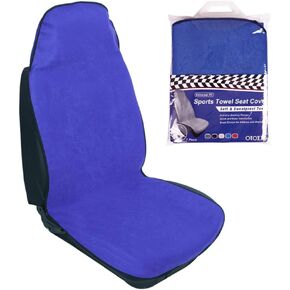 otoez منشفة العرق المقاومة للماء غطاء مقعد السيارة حصيرة السيارات حامي مقعد السيارة الأمامي لليوجا الجري السباحة كروسفيت الرياضيين الشاطئ الرياضة في الهواء الطلق، عالمية تناسب معظم المركبات، أسود 2PCS in Kuwait