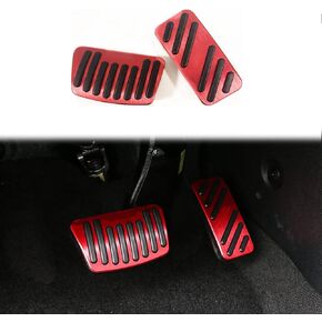 BOYOUS 2PCS No Drilling Anti-Slip Brake and Accelerator Pedal Pads Aluminum Alloy Pedal Cover Set Fit for Hyundai Elantra 2021 2022 2023 2024, NOT FIT N/N Line Series(Silver)