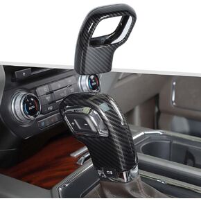 Jimen Compatible with Ford F150 2015-2020, Gear Shift Knob Cover Interior Trim Accessories (Black)