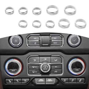 RT-TCZ for Chevy Silverado Knob Covers Trim Rings for Chevrolet Silverado Suburban Tahoe for GMC Yukon Sierra 2019 Up Purple Interior Accessories 10pcs
