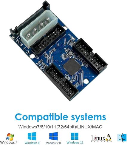 محول مقسم محور رأس USB 3.0، كابل مقسم USB 3.0 داخلي للوحة الأم، بطاقة تمديد IDC 19/20 دبوس 1 إلى 2 أنثى، لبطاقة مضيف الكمبيوتر المكتبي التي تدعم Windows 10/8/7/XP إلخ in Saudi Arabia
