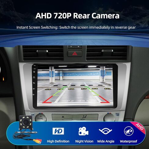ترقية ستيريو راديو السيارة لسيارة Toyota Camry 2007 2008 2009 2010 2011، Android 12 9 بوصة 2+32 جيجابايت IPS شاشة تعمل باللمس مع Carplay لاسلكي وAndroid Auto يأتي مع كاميرا احتياطية AHD in Kuwait