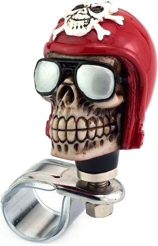 Skull Car Steering Spinner Wheel Suicide Knob, Pilot Style Car Power Handle Grip Knobs Fit Most Manual Automatic Vehicles, Black in Kuwait