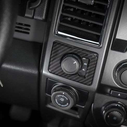 Voodonala for F150 4WD Four-Wheel Drive Ddecoration Trim for Ford F150 2015 up(Carbon Fiber Grain) in Kuwait